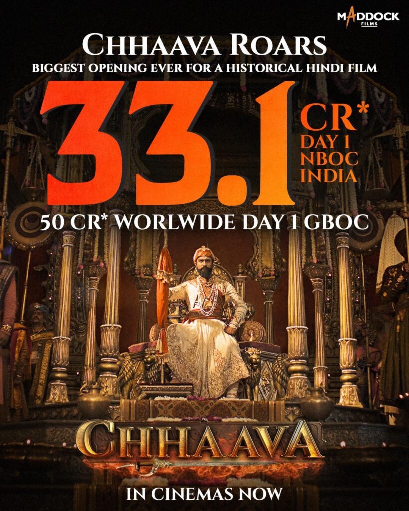 Chhaava box office collection day 1