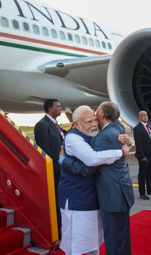 Narendra Modi Arrives in Mauritius