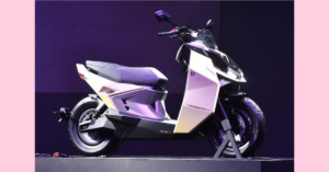 "Ultraviolette Shockwave electric motorcycle at Fast Forward India event.